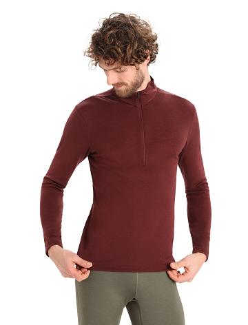 Base Layers Icebreaker Merino 175 Everyday Long Sleeve Half Zip Thermal Top Homme Rouge | FR 1370BEXC